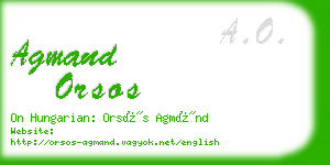 agmand orsos business card